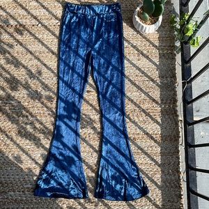 Electric Blue Velvet Bellbottoms